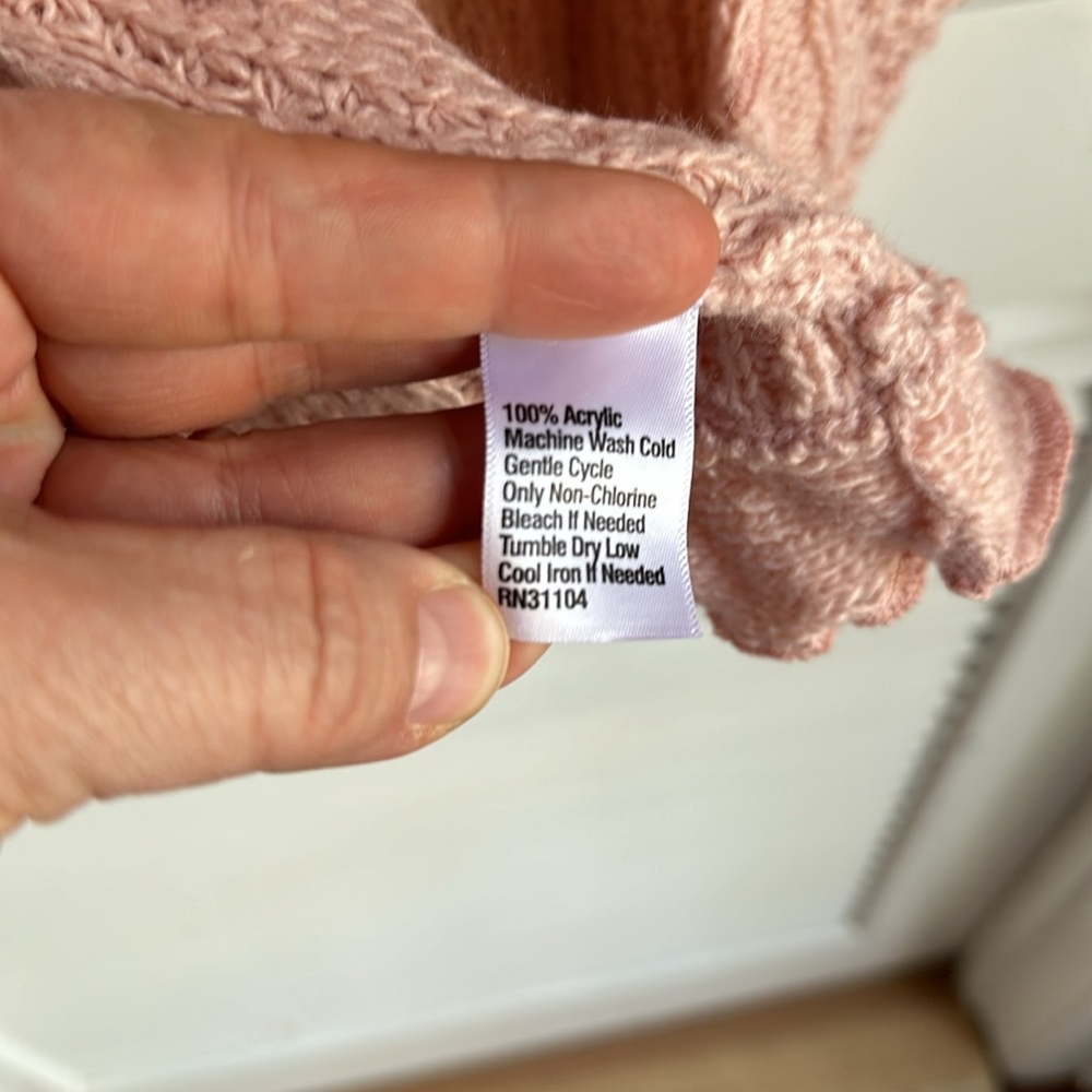 Kaari Blue Knit Pinksweet Poncho Cardigan NWT, Size M - Picture 8 of 9